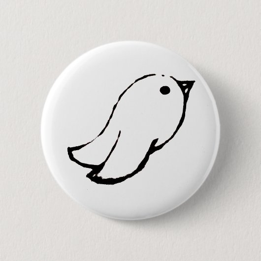 Badge Rond 5 Cm Oiseau d'Emo (Devant)
