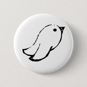 Badge Rond 5 Cm Oiseau d'Emo