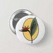Badge Rond 5 Cm Oiseau du Paradis (Devant & derrière)