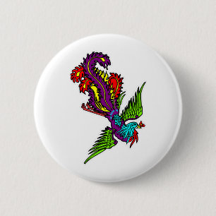 Badge Rond 5 Cm Oiseau du paradis
