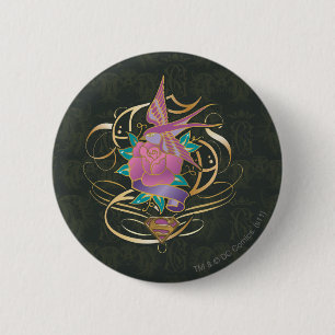 Badge Rond 5 Cm Oiseau et fleur de Supergirl