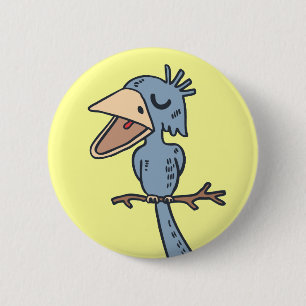 Badge Rond 5 Cm Oiseau fade fade