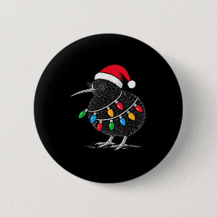 Badge Rond 5 Cm Oiseau Kiwi Nouvelle-Zélande Vacances Noël