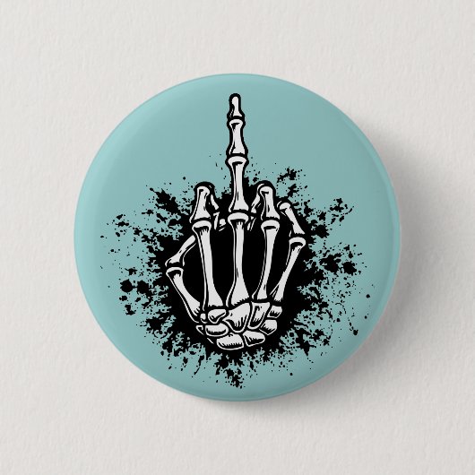 Badge Rond 5 Cm Oiseau osseux (Devant)