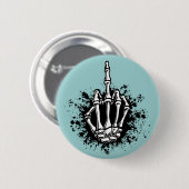 Badge Rond 5 Cm Oiseau osseux (Devant & derrière)