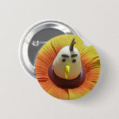 Badge Rond 5 Cm Oiseau sculpté en Tournesol Imprimer (Devant & derrière)