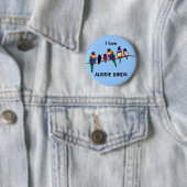 Badge Rond 5 Cm Oiseaux australiens (En situation)