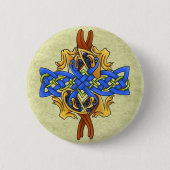 Badge Rond 5 Cm Oiseaux celtiques (Devant)