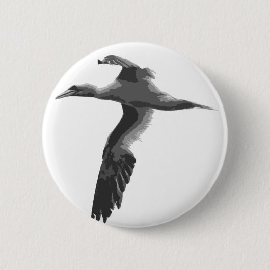 Badge Rond 5 Cm Oiseaux de mer abstraits (Devant)