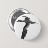 Badge Rond 5 Cm Oiseaux de mer abstraits (Devant & derrière)