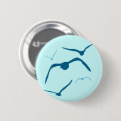 Badge Rond 5 Cm Oiseaux en vol (Devant & derrière)