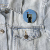 Badge Rond 5 Cm Oiseaux sur un pôle (En situation)