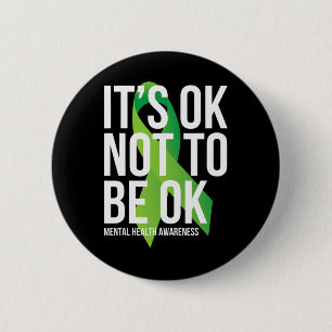 Badge Rond 5 Cm Ok Ne Pas Être Ok Le Ruban De Sensibilisation À La