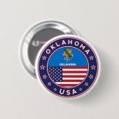 Badge Rond 5 Cm Oklahoma (Devant & derrière)