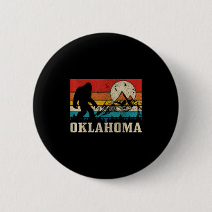 Badge Rond 5 Cm Oklahoma Bigfoot Vintage Montagnes Randonnée Campi