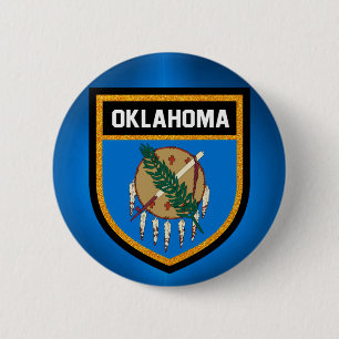 Badge Rond 5 Cm Oklahoma Flag