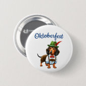 Badge Rond 5 Cm Oktoberfest Allemand Weiner (Devant & derrière)
