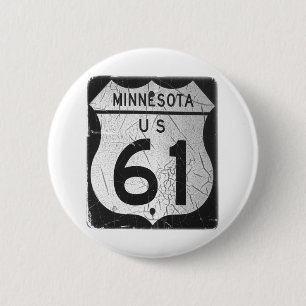 Badge Rond 5 Cm Old Highway 61 sign
