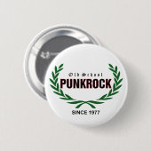 Badge Rond 5 Cm Old School Punkrock since 1977 (Devant & derrière)