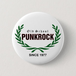 Badge Rond 5 Cm Old School Punkrock since 1977