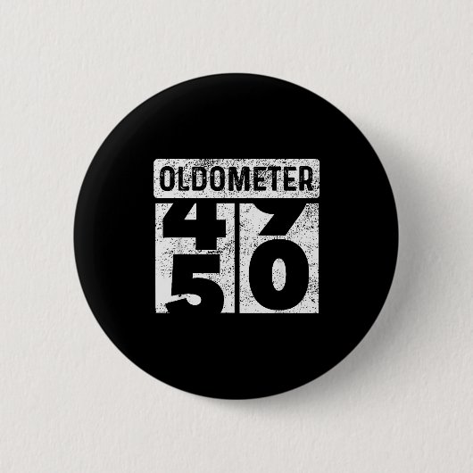 Badge Rond 5 Cm Oldometer Odometer Funny 50th Birthday Gift 50 Yrs (Devant)