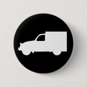 Badge Rond 5 Cm Oldtimer 2cv transporteur AZU silhouette (Devant)