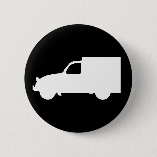 Badge Rond 5 Cm Oldtimer 2cv transporteur AZU silhouette (Devant)