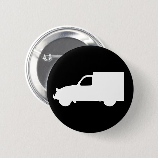 Badge Rond 5 Cm Oldtimer 2cv transporteur AZU silhouette (Devant & derrière)