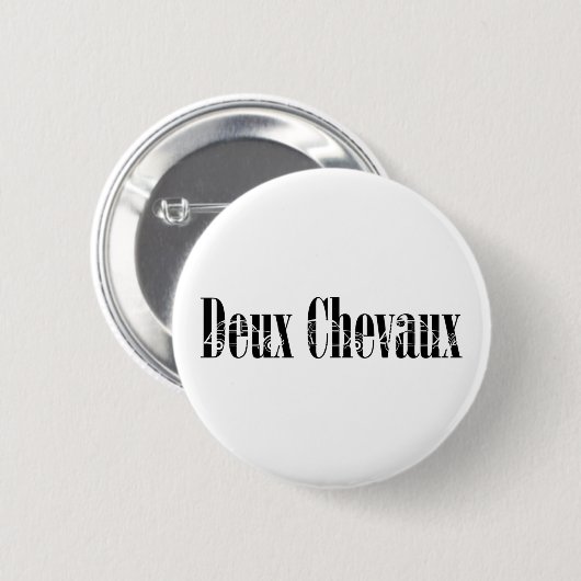 Badge Rond 5 Cm Oldtimer Deux chevaux 2CV (Devant & derrière)