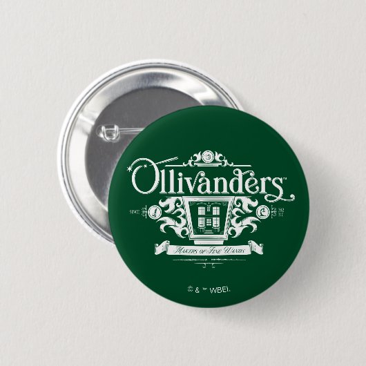Badge Rond 5 Cm OLIVANDERS™ Makers of Fine Wands (Devant & derrière)