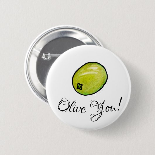 Badge Rond 5 Cm Olive (Devant & derrière)
