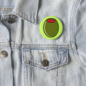 Badge Rond 5 Cm Olive verte (En situation)