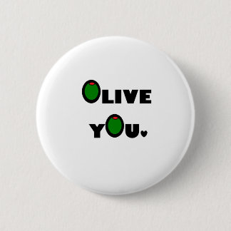 Badge Rond 5 Cm Olive vous