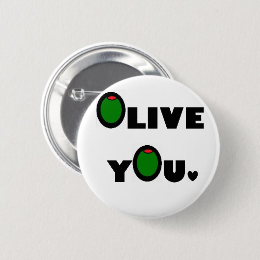 Badge Rond 5 Cm Olive vous (Devant & derrière)