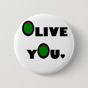 Badge Rond 5 Cm Olive vous