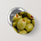 Badge Rond 5 Cm Olives vertes (Devant & derrière)