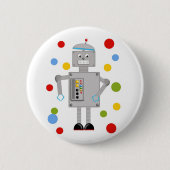 Badge Rond 5 Cm Ollie le robot (Devant)