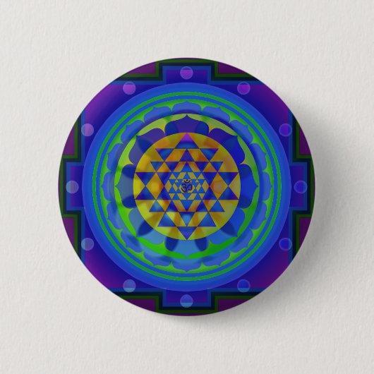 Badge Rond 5 Cm Om (AUM) Yantra mandala (Devant)