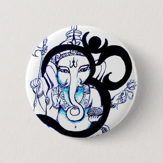 Badge Rond 5 Cm OM - Ganesha