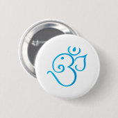 Badge Rond 5 Cm OM-ganpati-turqoise (Devant & derrière)