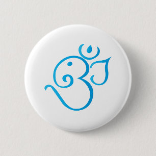 Badge Rond 5 Cm OM-ganpati-turqoise