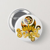 Badge Rond 5 Cm Om Lotus (Devant & derrière)