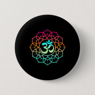 Badge Rond 5 Cm Om Mandala Spirituel Zen Yoga Bouddhiste Méditer M