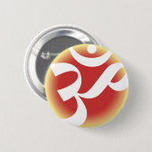Badge Rond 5 Cm OM (rouge) (Devant & derrière)