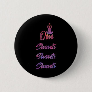 Badge Rond 5 Cm Om Shanti - Yoga 
