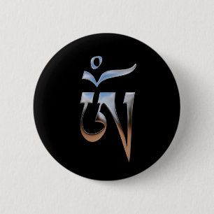 Badge Rond 5 Cm Om tibétain