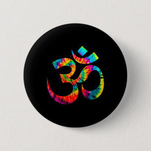 Badge Rond 5 Cm Om Yoga Aum Ohm Hindou Meditation Spirituelle Tie