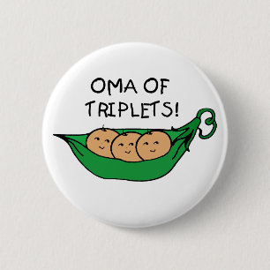 Badge Rond 5 Cm Oma des triplets