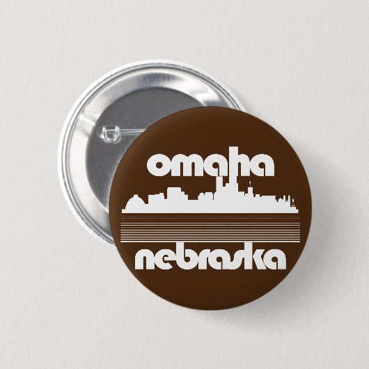 Badge Rond 5 Cm Omaha Nebraska (Devant & derrière)