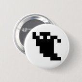 Badge Rond 5 Cm Ombre fantôme de 8 bits Pixel (Devant & derrière)